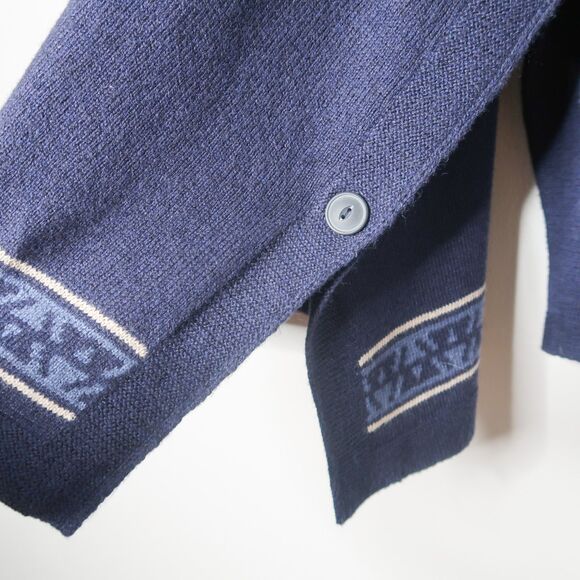 J.Jill Womens Knit Pullover Sweater 1X Blue Aztec‎ Tribal Oversized Western Cozy - Picture 9 of 10